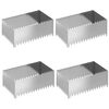 vidaXL Obrubn&iacute;k tr&aacute;vnika 4 pcs 100 x 60 x 35 cm Oceľ Strieborn&aacute;