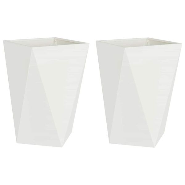 vidaXL Hrant&iacute;k 2 pcs Biela 50 x 50 x 75 cm Oceľ