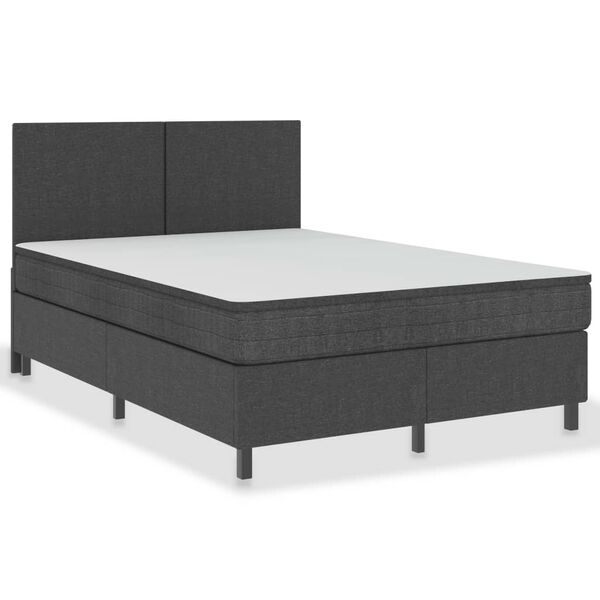 vidaXL Rám na boxspring posteľ, sivý, látka 160x200 cm
