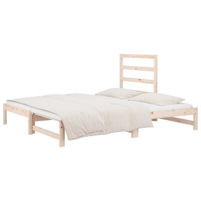vidaXL Rozkladacia denná posteľ 2x(90x200) cm borovicový masív