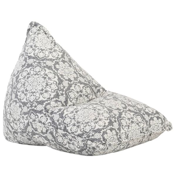 vidaXL Sedací vak, svetlosivý, látka, patchwork