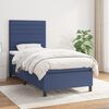 vidaXL Posteľn&yacute; r&aacute;m boxspring s matracom modr&yacute; 90x190 cm l&aacute;tka