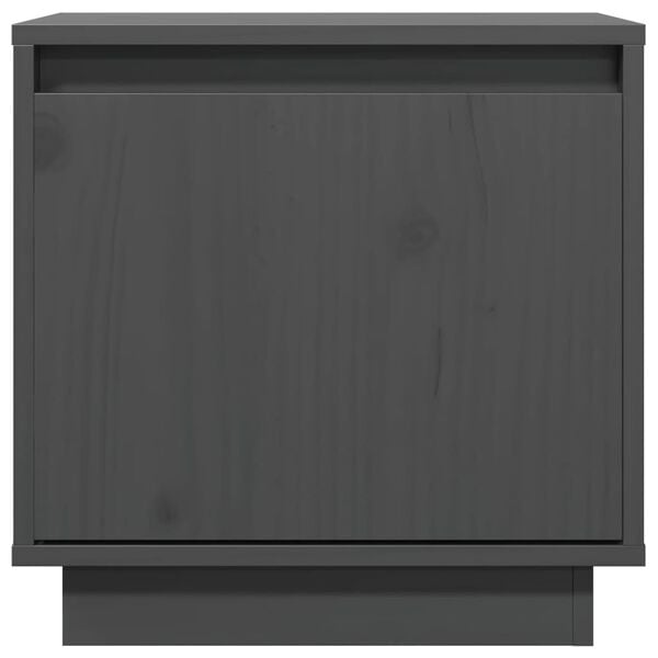 vidaXL Nočn&yacute; stol&iacute;k siv&yacute; 40x30x40 cm mas&iacute;vne borovicov&eacute; drevo