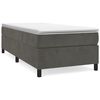 vidaXL Posteľn&yacute; r&aacute;m boxspring s matracom tmavosiv&yacute; 90x200 cm zamat