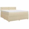 vidaXL Posteľ boxspring s matracom Kr&eacute;mov&aacute; 160 x 200 cm L&aacute;tka