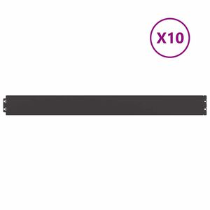 vidaXL Obruby tr&aacute;vnika 10 ks Čierna 10x103cm Oceľ valcovan&aacute; za studena