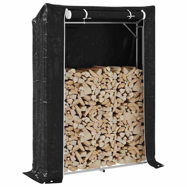 vidaXL Reg&aacute;l na krbov&eacute; drevo s pl&aacute;&scaron;tenkou 150x40x200 cm