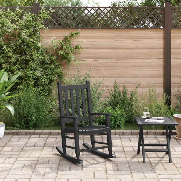 vidaXL Hojdacie kreslo pre deti čierne topoľový masív