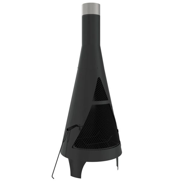 vidaXL Z&aacute;hradn&aacute; pec s kut&aacute;čom 45x45x122 cm oceľ