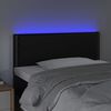 vidaXL Čelo postele s LED čierne 80x5x78/88 cm umel&aacute; koža