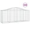 vidaXL Obl&uacute;kov&eacute; gabionov&eacute; ko&scaron;e 30 ks 200x50x80/100 cm pozink. železo