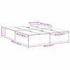 vidaXL Rám postele s úložným prostorem Dymová dub 140 x 200 cm