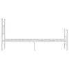 vidaXL Kovový rám postele s čelom a podnožkou biely 80x200 cm