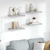 vidaXL Pl&aacute;vaj&uacute;ce n&aacute;stenn&eacute; police 4 ks bet&oacute;nov&eacute; siv&eacute; 50x23x3,8 cm MDF
