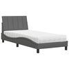 vidaXL Posteľ s matracom Hanko tmavosiv&aacute; 80x200 cm l&aacute;tka