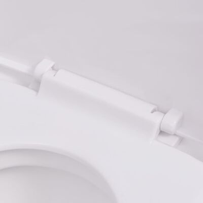 vidaXL Keramické závesné WC so skrytou nádržou, biele