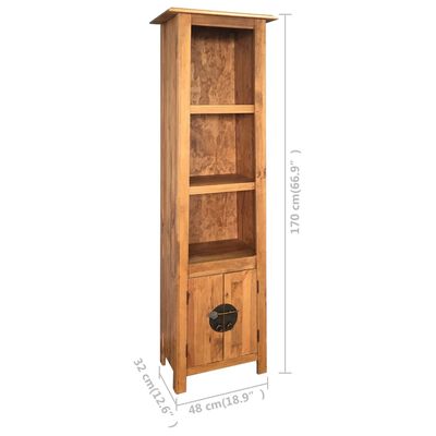 vidaXL Kúpeľňová polica, recyklované borovicové drevo 48x32x170 cm