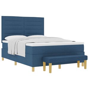 vidaXL Posteľ s pružinov&yacute;m r&aacute;mom Modr&aacute; 200 x 140 cm l&aacute;tka