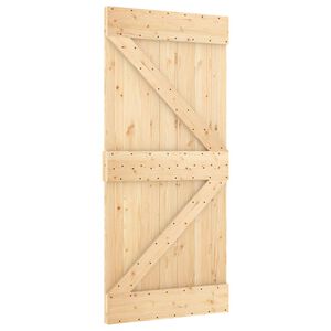 vidaXL Posuvn&eacute; dvere NARVIK Pr&iacute;rodn&aacute; a čierna 95 x 210 cm (213,5 cm)