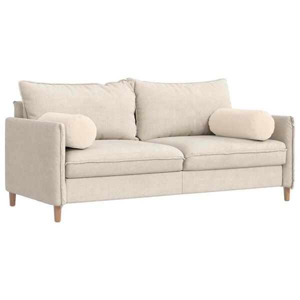 vidaXL Podložkov&eacute; vank&uacute;&scaron;e 2 pcs B&eacute;žov&aacute; &Oslash; 25 x 70 cm Mikrovl&aacute;kno