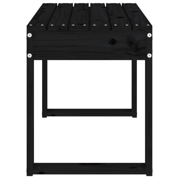 vidaXL Záhradná lavica čierna 80x38x45 cm masívna borovica