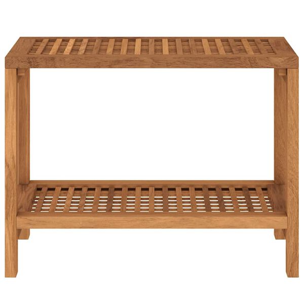 vidaXL Príručný stolík do kúpeľne 60x30x45 cm, tíkový masív