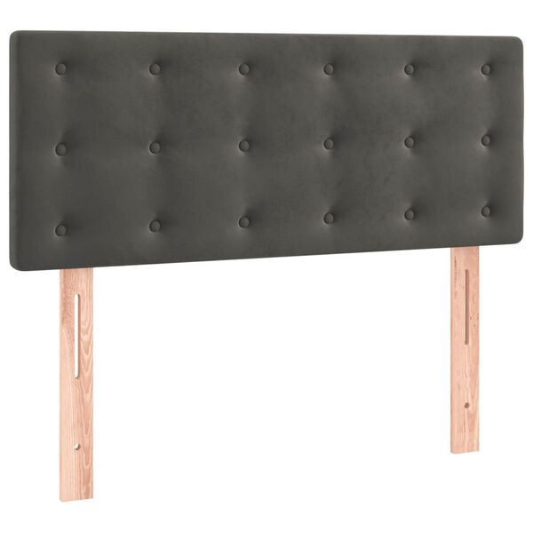 vidaXL Čelo postele tmavosivé 90x5x78/88 cm zamat