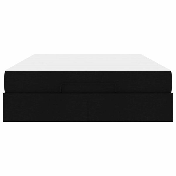 vidaXL R&aacute;m postele s matracom s matracmi 2 pcs Čierna l&aacute;tka