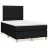 vidaXL Boxspring posteľ s matracom a LED, čierna 120x190 cm, l&aacute;tka