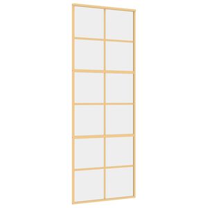 vidaXL Posuvn&eacute; dvere zlat&eacute; 76x205 cm č&iacute;re ESG sklo a hlin&iacute;k