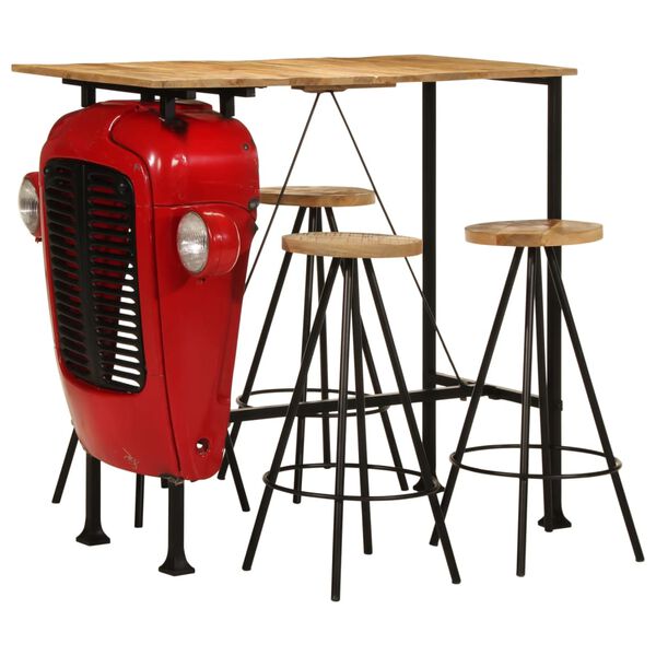 vidaXL 5-dielna barová súprava mangovníkový masív