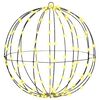 vidaXL Lopta 160 LED Tepl&aacute; biela 50,5 x 50,5 x 52 cm Kov