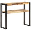 vidaXL Konzolov&yacute; stol&iacute;k 90x30x75 cm surov&eacute; mangovn&iacute;kov&eacute; drevo