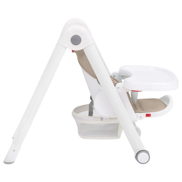 vidaXL Detsk&aacute; vysok&aacute; stolička b&eacute;žov&aacute; hlin&iacute;kov&aacute;