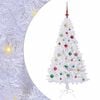 vidaXL Umel&yacute; vianočn&yacute; stromček Biela 150 cm PVC a oceľ