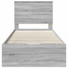 vidaXL R&aacute;m postele Siv&yacute; Sonoma 90 x 190 cm Inžinierske drevo