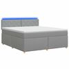 vidaXL Posteľ boxspring s matracom Svetlosiv&aacute; 160 x 200 cm L&aacute;tka