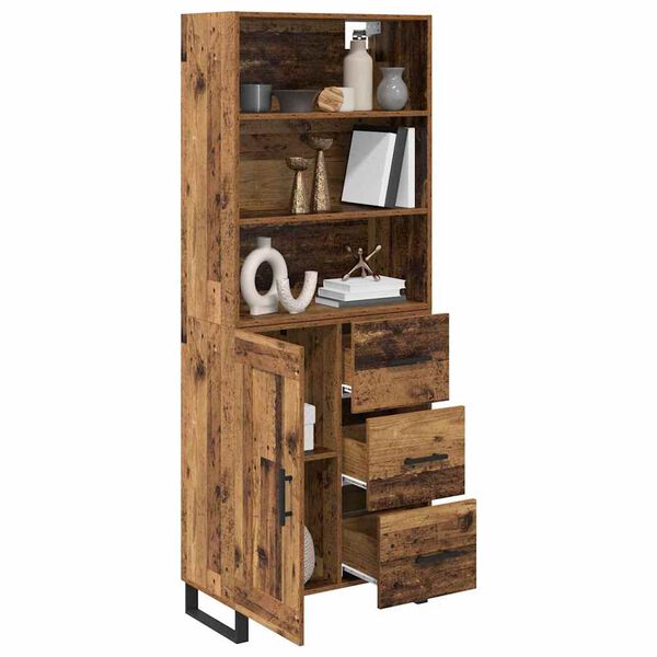 vidaXL Highboard Star&eacute; drevo 69,5 x 34 x 180 cm Kompozitn&eacute; drevo