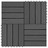 vidaXL Podlahové dlaždice z WPC 11 ks 30x30 cm 1 m2 čierne