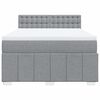 vidaXL Boxspring posteľ s matracom bledosiv&yacute; 140x190 cm l&aacute;tka