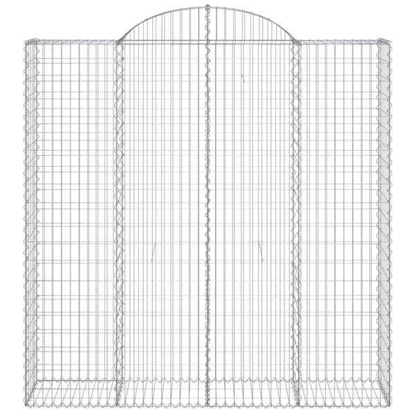 vidaXL Obl&uacute;kov&eacute; gabi&oacute;nov&eacute; ko&scaron;e 10 ks 200x50x200/220cm pozinkov. železo