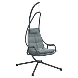 vidaXL Z&aacute;vesn&eacute; kreslo vaj&iacute;čko Oceľ 94 x 107 x 196,5 cm Antracit