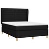 vidaXL Boxspring posteľ s matracom čierny 140x190 cm l&aacute;tka