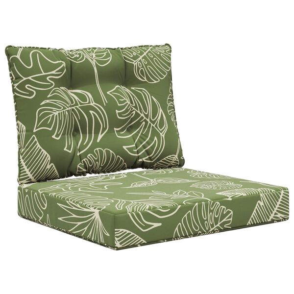 vidaXL Vank&uacute;&scaron; na vonkaj&scaron;iu pohovku 2 pcs Design s listami Polyester