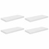 vidaXL Pl&aacute;vaj&uacute;ce n&aacute;stenn&eacute; police 4 ks, leskl&eacute; biele 60x23,5x3,8cm, MDF