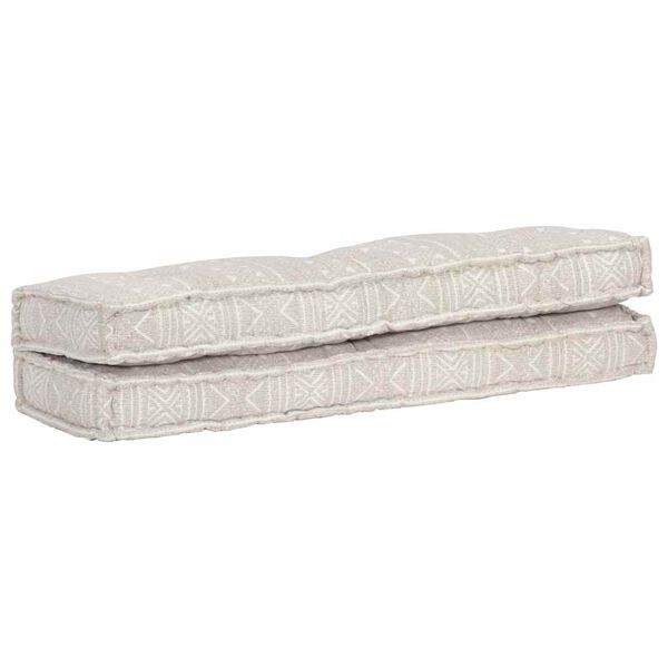 vidaXL Podložka na paletov&uacute; sedačku, svetlohned&aacute;, l&aacute;tka, patchwork