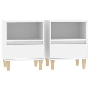 vidaXL Nočn&eacute; stol&iacute;ky 2 ks biele 40x35x50 cm