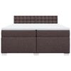 vidaXL Boxspring posteľ s matracom tmavohned&aacute; 200x200 cm l&aacute;tka