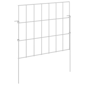 vidaXL Z&aacute;hradn&yacute; plot s kol&iacute;kmi 12 ks 35 x 30 cm Pozinkovan&aacute; oceľ