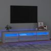 vidaXL TV skrinka s LED svetlami sivá sonoma 195x35x40 cm